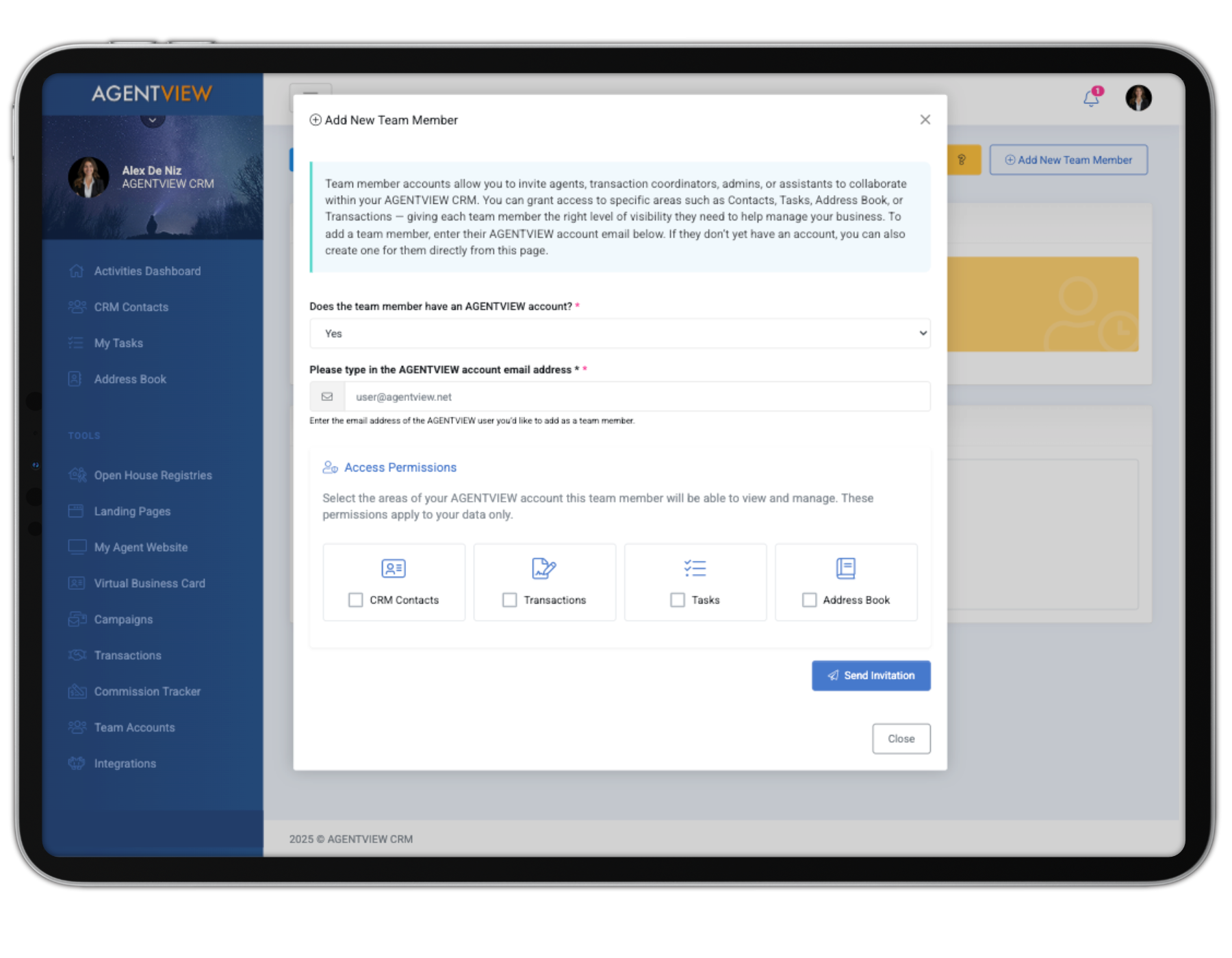 Team Account Sharing Settings